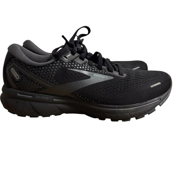 Brooks Ghost 14 Shoes Womens Sz 9.5 B Black Running Athletic Cushioned EUC - Picture 3 of 7